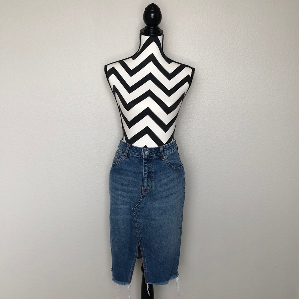 Denim Midi Skirt